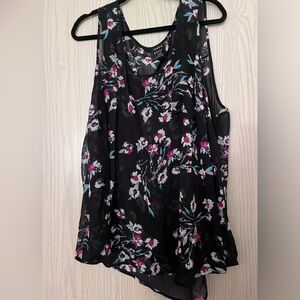 Torrid Floral Black Sleeveless Top